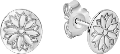 Produktbild von V Ohrstecker 925/- Sterling Silber rhodiniert Blume