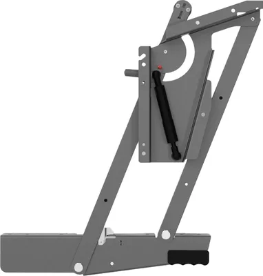 Produktbild von Kesseböhmer ChefsTable KB 400-600 Schwenkbeschlag, Küchengerätehalter, Platzsparer, Parallelschwenkmechanik, einfache Montage, Stahl, Anthrazit, 400-600 mm