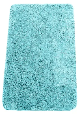 Produktbild von Badematte 70x120 cm Rechteckige Chenille-Badematte Rutschfest Saugfähig Maschinenwaschbar - Türkis