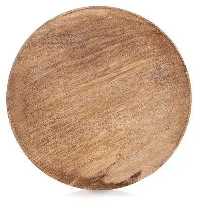 Zdjęcie produktu dla Mango - Talerz do serwowania z drewna - 25 cm - Brązowy