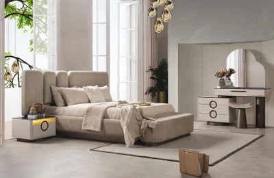 Produktbild von Schlafzimmer Bett 2x Nachttische  Schminktisch mit Spiegel Möbel