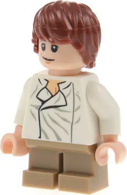 Produktbild von 1x Lego Minifigur Star Wars Han Solo jung Torso weiß 87991 973pb0725c01 sw0357