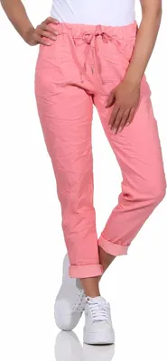 Produktbild von Schlupfhose Damen Stretch Jeans Gr. 36-48 leichte Chino Sommerhose mit Gummizug
