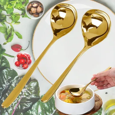 Produktbild von Set mit 2 Edelstahl-Suppenlöffeln für die Küche