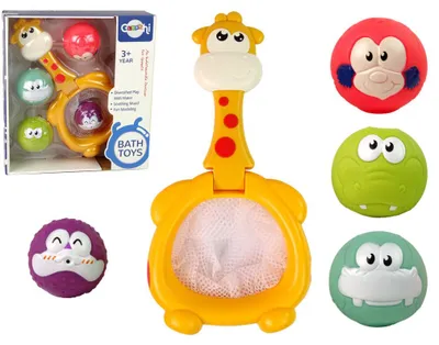 Produktbild von Leantoys Badespielzeug Mini-Basketball Giraffe Gummibälle