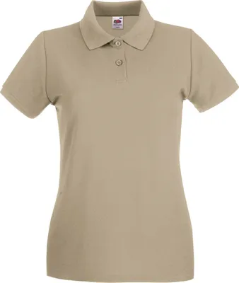 Produktbild von Fruit Of The Loom Damen Lady-Fit Premium Poloshirt BC1377 (M) (Khaki)