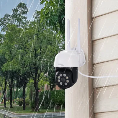 Produktbild von WLAN Outdoor Überwachungskamera 2K: IP66, Pan-Tilt: Volle Kontrolle & brillante Überwachung für Ihr Zuhause – Tag & Nacht