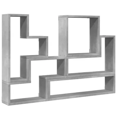 Image de vidaXL Étagère murale gris béton 96x12x64 cm Bois composite