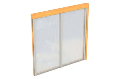 Produktbild von Alpholz Seitenwand m. Polycarbonatplatten 205 x 200 cm Unbehandelt