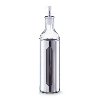 Produktbild von Zeller Essig-/Ölflasche, 500 ml, Glas/Edelstahl  Ø6,5x28