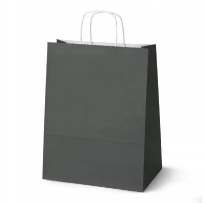 Graue Papiertüten 30x17x42,5 cm – Große Geschenktüten & Einkaufstaschen – 250 Stück