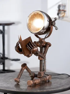 Immagine prodotto di Casablanca Tischleuchte, "Reading", Robotermotiv, Metall, kupferfarben, , L. 28 cm, B. 20 cm, H. 38 cm 68064