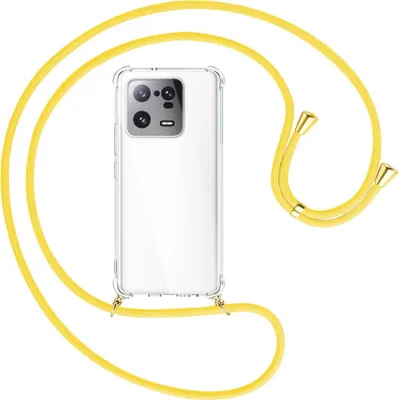 Produktbild von Handykette Backcover-Schutzhülle mit Band (Metall goldfarben) für Xiaomi 13 Pro (6.73'') - gelb