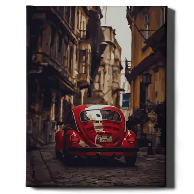 Immagine prodotto di Oh Art! - Set di colori per auto - 40x50cm, con cornice in legno e pennelli fai da te