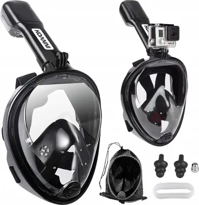 Image de Masque De Plongée Pliable Pour Snorkeling Avec Visage Entier Et Tuba L/Xl Pour L'eau