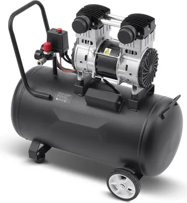 Produktbild von Kompressor 60L - 125PSI Druckluftkompressor - 1,25kW Flüsterkompressor für leisen Betrieb - Hochleistungs-Luftkompressor
