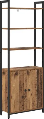 Image de vidaXL Bibliothèque vieux bois 60 x 24 x 161 cm Bois composite