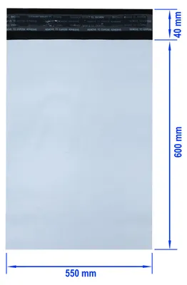 Produktbild von 100 Folienversandtaschen, 500 x 600 + 40 mm, 45 µm, Hansepack24