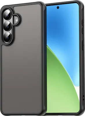 Image de Étui pour Samsung Galaxy S26 Plus - Coque arrière Phonesta AirFrost Semi-Transparent - Noir mat