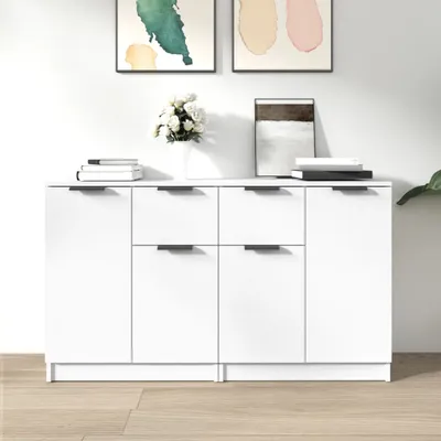 Obrázek produktu pro vidaXL Příborníky 2 ks. Bílé 60x30x70 cm výrobek z odvozeného dřeva