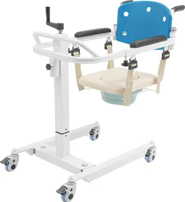 Obrázok produktu pre Zdvihák pre pacientov - Prepravná stolička - Hydraulická - Nosnosť 120 kg - Pre seniorov a opatrovateľov - Viacfarebný
