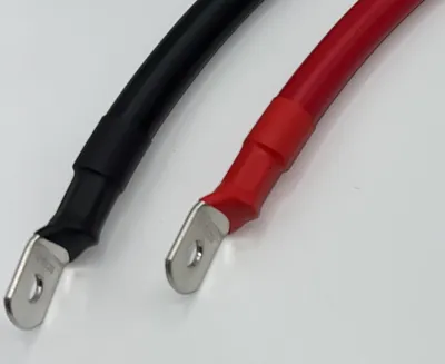 Produktbild von Batteriekabel 50mm² mit M8 Ring-Kabelschuhen, schwarz, 80cm