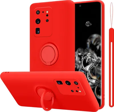 Produktbild von Cadorabo Hülle für Samsung Galaxy S20 ULTRA Schutz Hülle in Rot Handyhülle TPU Etui Case Cover