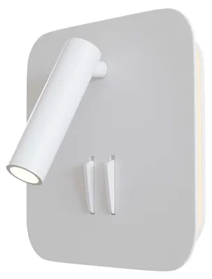 Zdjęcie produktu dla Lampa ścienna LED, ruchomy reflektor, biały metal