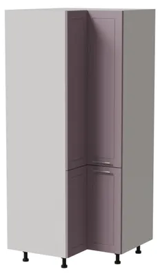 Produktbild von Eckvorratsschrank BARI 90x90cm lackiert Farbe & Ausführung wählbar BA-D24N/207,RAL 4009 pastellviolett matt,weiß