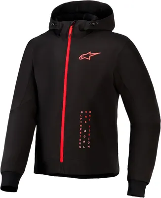 Zdjęcie produktu dla Bluza motocyklowa z kapturem Alpinestars Radium Tech, czarna/czerwona, rozmiar 4XL