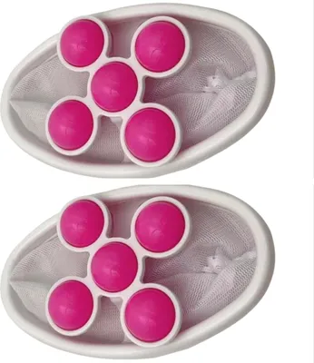 Produktbild von INF Schwimmender Waschmaschinen-Fusselentferner Haar-Fänger 2er-Pack Rosa