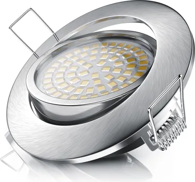 Immagine prodotto di Faretto da incasso LED Brandson, luce da incasso, faretto da incasso a soffitto, faretto da soffitto dimmerabile e orientabile con cornice in alluminio, bianco caldo