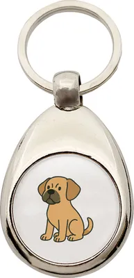 Produktbild von Huuraa Schlüsselanhänger Puggle Comic Puggy Metall Schlüsselring Einkaufswagenchip Geschenkidee