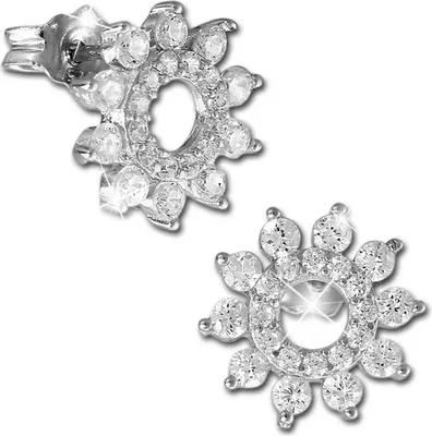 Produktbild von SilberDream Damen Ohrringe Sonne Zirkonia weiß Ohrstecker 925 Silber D2GSO468W