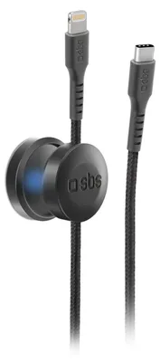 Produktbild von SBS USB-C auf Lightning Kabel mit Magnethalterung