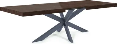 Produktbild von Ausziehbar Esstisch ( Tischgestell: ANTHRAZIT, NUSSBAUM ) Avia Esszimmertisch Wohnzimmertisch Küchentisch mit Tischgestell Spider