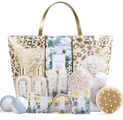 Produktbild von Bad Geschenkset 15-teilig Jasmin mit Handtasche