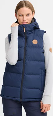 Produktbild von NORTH BEND NBElena Damen Weste Steppweste Outdoor-Weste wattiert wärmeisolierend atmungsaktiv wasserdicht winddicht Reißverschlusstaschen elastischer einstellbarer Saum