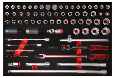 Produktbild von KS Tools 811.0066, Steckschlüssel-Satz, 66 Kopf/Köpfe, 8,23 kg