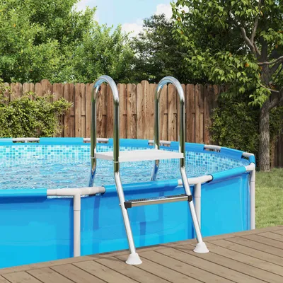 Produktbild von Möbel Poolleiter für teileingelassene Pools 172 x 106 cm 3-stufig - Poolzubehör &1007