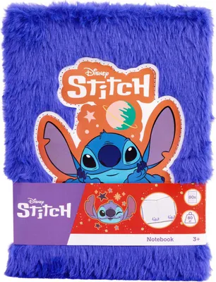 Produktbild von Canenco Stitch Plüsch-Notizbuch dunkelblau