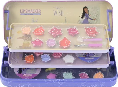 Produktbild von Lip Smacker Disney Wunsch Schminkkoffer Triple Layer Beauty Tin Makeup Kit für Kinder