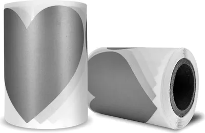 Obrázek produktu pro Stírací nálepky HEARTS 70x80mm STŘÍBRNÉ x100