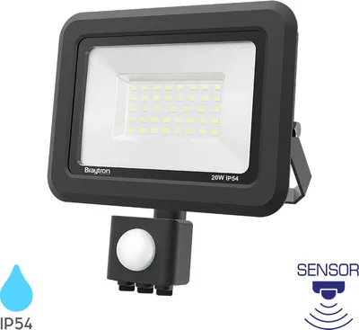 Produktbild von Braytron LED Strahler mit Bewegungsmelder Außen Garage Garten superhell Lampe 20W IP54 3000K