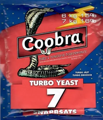 Produktbild von COOBRA 7 Turbohefe 124 g für schnelle Fermentation, aktive Gärhefe mit Nährstoffen und Vitaminen