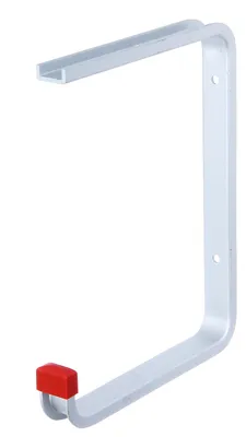 Zdjęcie produktu dla Alberts 800925 Hak sufitowy, kątowy, aluminiowy, głębokość haka 175 mm, wysokość całkowita 220 mm, zestaw 3 szt