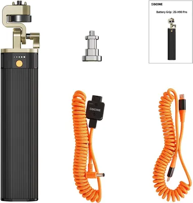 Zdjęcie produktu dla ZGCINE ZG-H90Pro fotograficzne światło wypełniające, uchwyt zasilany akumulatorem, uchwyt akumulatora, obracany o 180′ã, z D-Tap, wejściem i wyjściem USB-C, kompatybilny z lampami Aputure Amaran 60ds 60xs, Zhiyun Molus X100