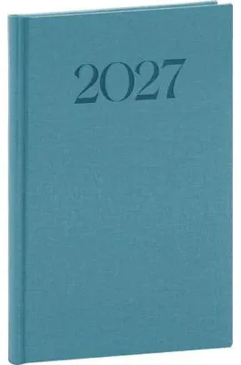 Obrázok produktu pre NOTIQUE Týždenný diář Biella 2027, modrej farby, 15 x 21 cm