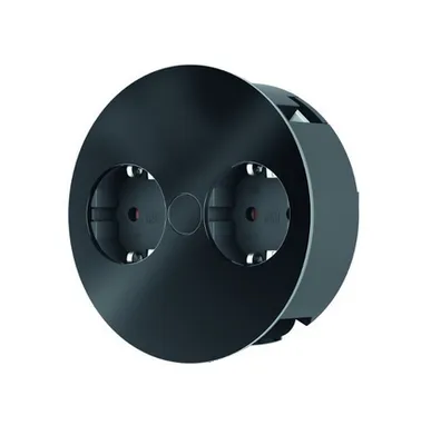 Zdjęcie produktu dla Bachmann Twist 2S - Gniazdo wielokrotne - Złącza wyjściowe: 2 - Przewód 2 m - Niemcy - Czarny, RAL 9005