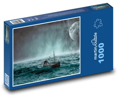 Obrázok produktu pre Puzzle 1000 Búrlivé more za splnu - martinpuzzle
